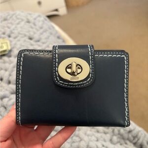 Coach Navy Blue Legacy Wallet